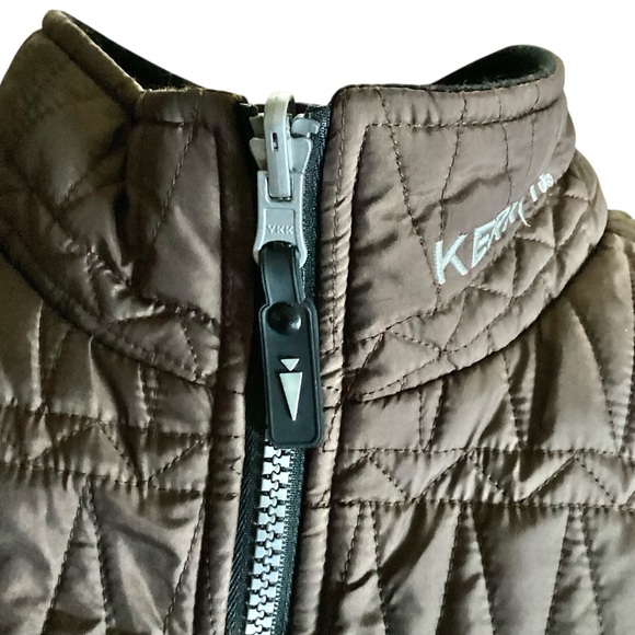 Kerrits Equestrian Brown Quilted Riding Jacket Zip Up Women's Size Large - Picture 8 of 16